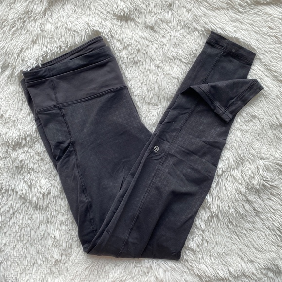 lululemon athletica Pants - LULULEMON Full Length Mid Rise Yoga Pants Pockets Size 12